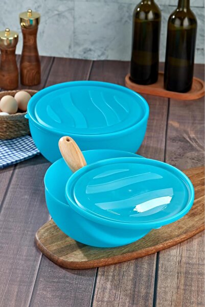 YUT LİFE Set of 2 6 Lt 4 Liter Tupper Model Storage Containers Badya, Dough Kneading Soft Leak-Proof Lid