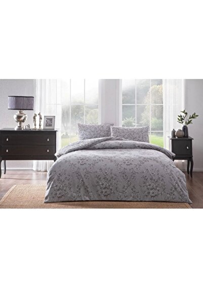 Taç Flanel Julian Gri Çift Kişilik Nevresim Takımı