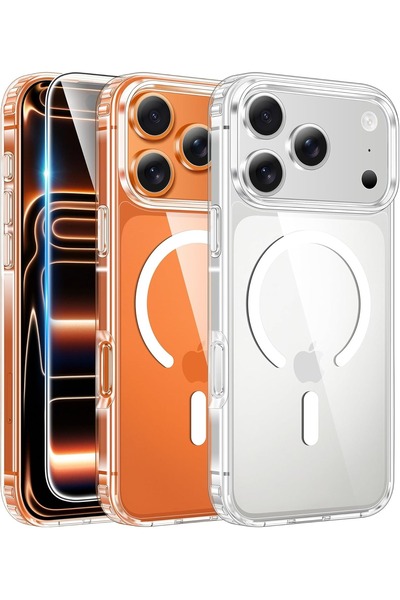 Alstrap حافظة آيفون 17 برو ماكس من السيليكون الناعم الشفاف MagSafe