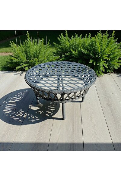 MY WORLD GARDEN BAHÇE BALKON MUTFAK RATTAN ÖRGÜ YUVARLAK MASA