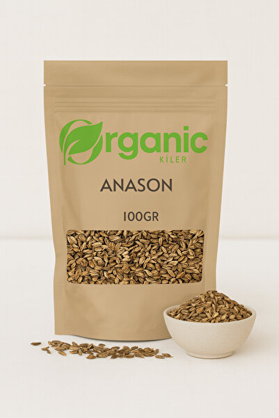 Organik Kiler شاي بذور اليانسون الطبيعي 100 جرام - شاي عشبي يساعد على تهدئة الجهاز الهضمي