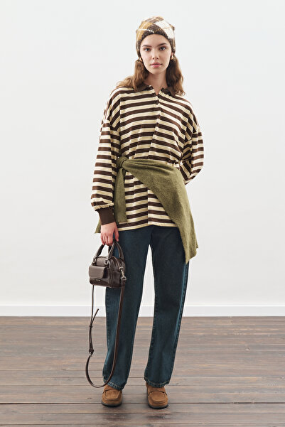 Manuka ΜΠΟΥΜΕΛΟ POLO oversized ΚΑΦΕ