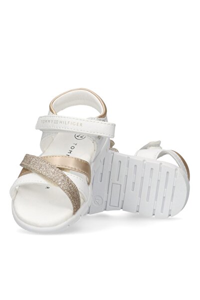 Tommy Hilfiger Girls White Velcro Closure Comfort Sandals