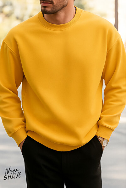 New Shine Світшот без принта з велосипедним коміром