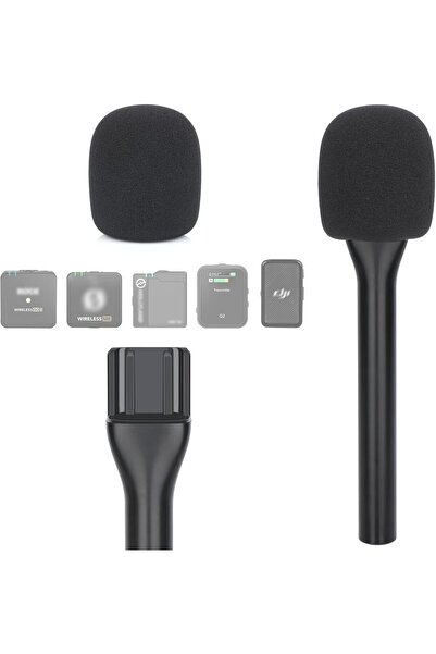 Generic Interview Microphone Handheld Adaptor for Wireless Microphones