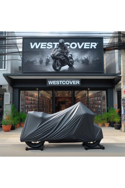 WestCover Kanuni Popcorn 90 Motorcycle Cover (Black Color) 4 Season Motorbike Protection Cover