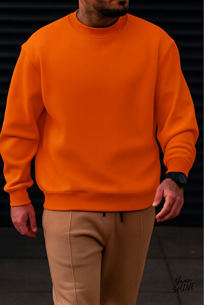 New Shine سويت شيرت بياقة دائرية غير مطبوع