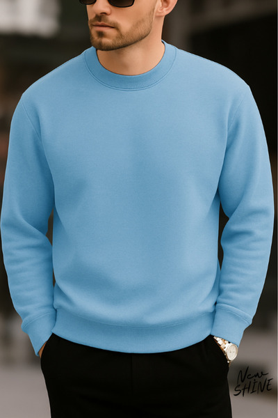 New Shine Світшот без принта з велосипедним коміром