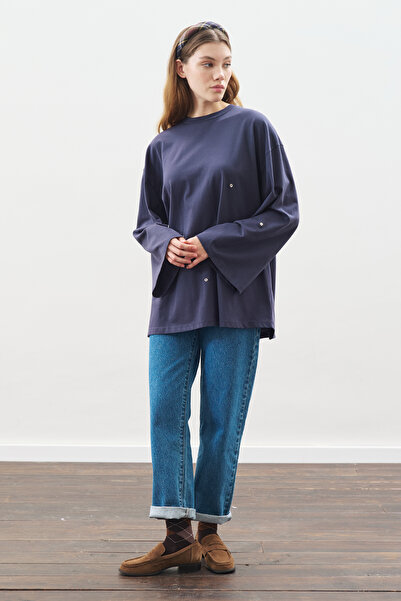 Manuka T-Shirt with Adjustable Straps, Navy Blue