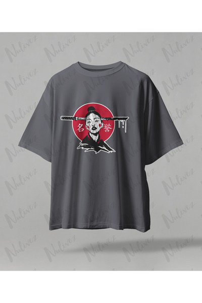 Nulivez Samurai Design Printed High Quality Compact Unisex Oversized T-Shirt