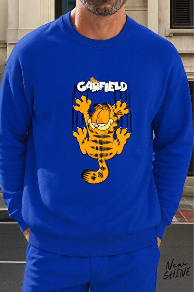New Shine Garfield cu imprimeu guler rotund Swea tricou