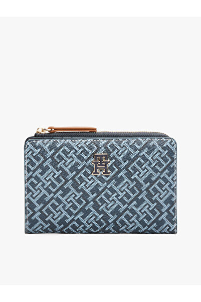 Tommy Hilfiger محفظة نسائية ثنائية الطي بلون أزرق فضائي