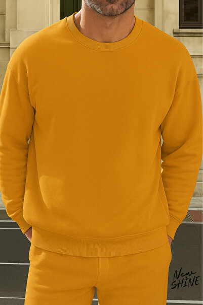 New Shine Світшот без принта з велосипедним коміром