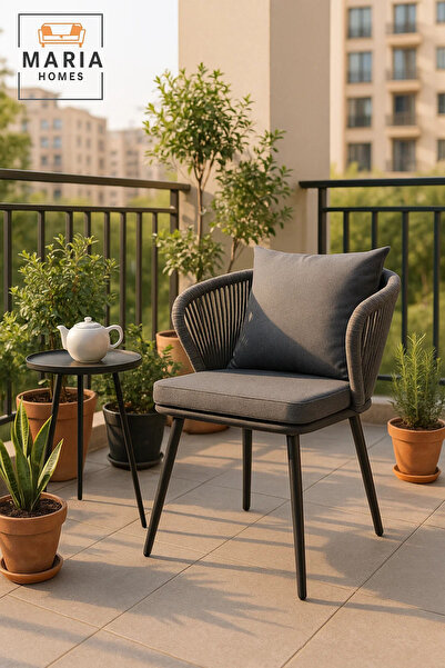 MARIA HOMES Grey Fabric Accent Chair for Home Office Living Room Modern Comfortable Indoor Chair