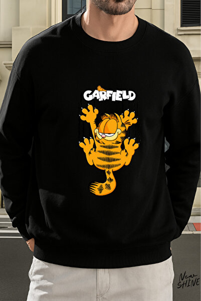 New Shine Garfield cu imprimeu guler rotund Swea tricou