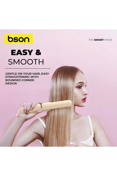 bson 2-in-1 Cordless Hair Styler (Straightener & Curler) - 3 Heat Settings, 40M Negative Ions