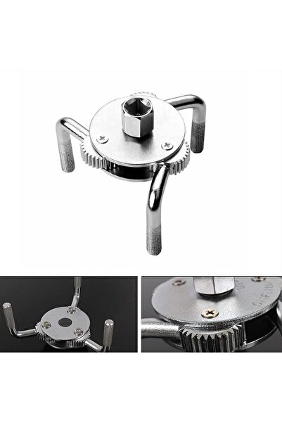 zola Oil filter wrench, universal, 3 arms, metal, silver