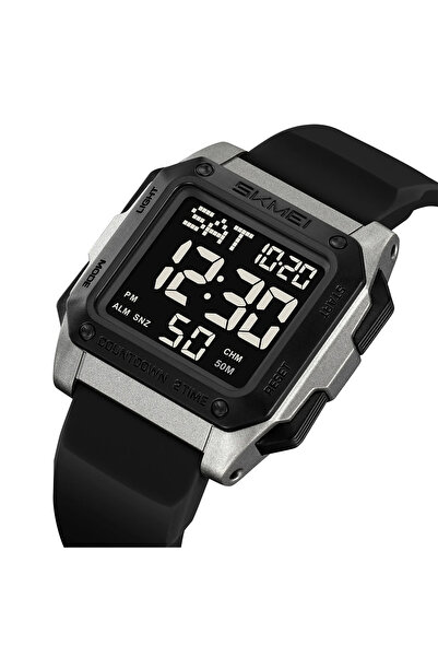 Skmei 2454 Titanium Men's Digital Watch – Multiple Functions, Army Design, Stopwatch, Alarm, 5ATM