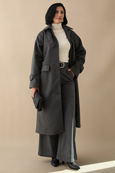 InStyle Κασετίνα ανθρακί με επένδυση και κρυφό κουμπωτό κορδόνι