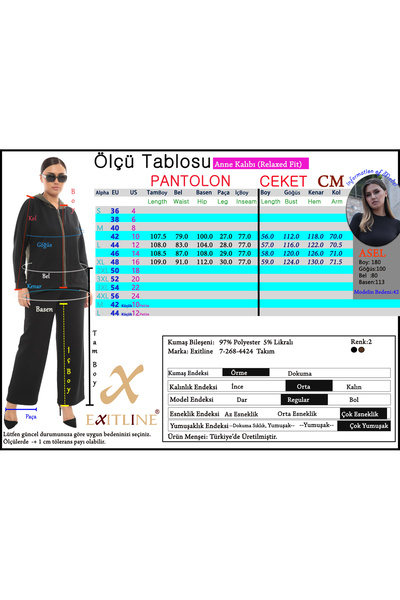 EXİTLİNE Women's Seasonal Special Accessory Zippered Slit Brown-Beige Tracksuit Set