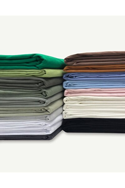 Yiğit Kumaş Lycra Single Jersey Combed Cotton Fabric Set, 20 Pieces with Lengths between 75-90 cm