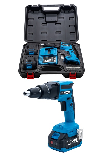 POWER BLACK ŞARJLI ALÇIPAN VİDALAMA MAVİ 58 vf 12 ah 2 bataraya 1 şarj cihazı