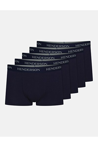 Henderson Men's Classic Boxer Shorts 5-Pack Set Briefs Underwear Cotton & Elastane Waistband Logo | Effort