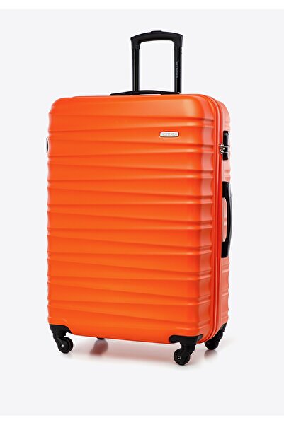 Wittchen Men's Large ABS Ribbed Suitcase Orange Orange ABS