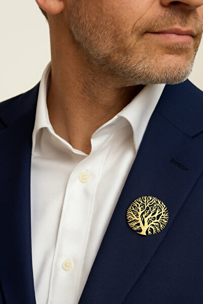 SE Jewellery Collection Selin Ersoy Hayat Ağacı Tasarımlı Yaka Broşu – Unisex...