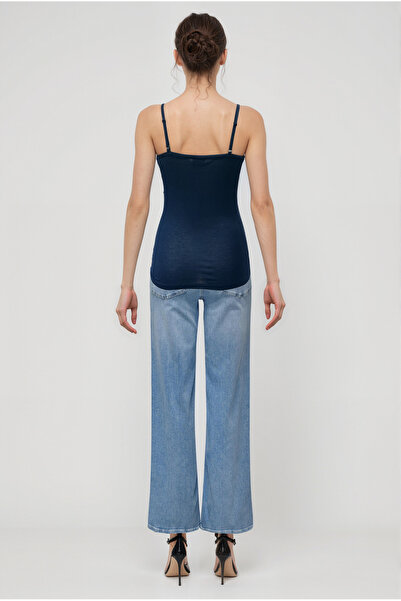 WESTMARK LONDON Navy Blue Round Neck Rope Strap Women's