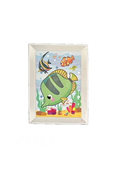 Almido Set mozaic brodat cu diamant 5D, model pești, 20 x 13 cm, multicolor