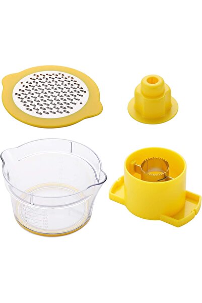 Generic أداة تقشير الذرة متعددة الوظائف 2 في 1، مقشرة، مقطعة، وحلزونية مع كوب قياس - متعددة الاستخدامات