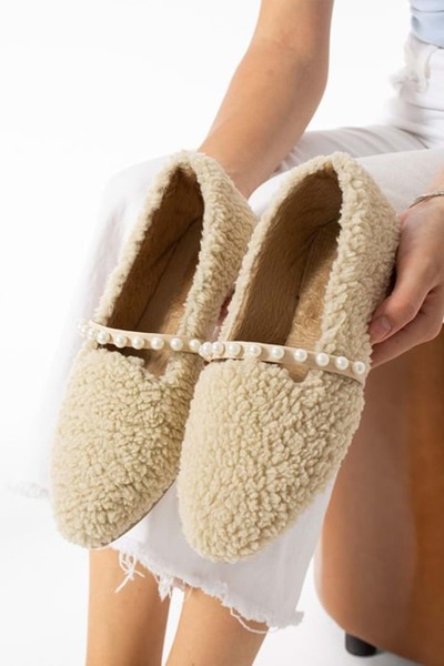 AYAKCİTY Kadın İncili Ev Babeti Yünlü