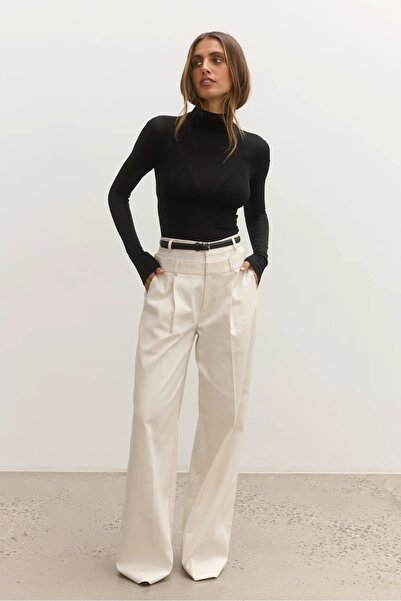 World Fashion Trends Fisherman Collar Knitted Long Sleeve Blouse