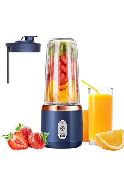OEM Portable blender for shakes, 6 3D blades, USB, 40W, blue