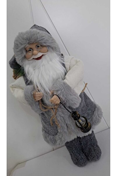 Astaş Christmas Santa Claus in White Grey Dress 45cm