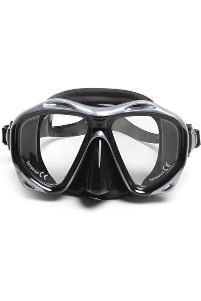 EACAM Adult Dual-Window Anti-Fog Swimming & Diving Goggles, Tempered Glass Le...