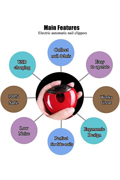 Generic Electric Nail Clipper for Children - Automatic Nail Trimmer for Fingers and Toes - Professional Mani