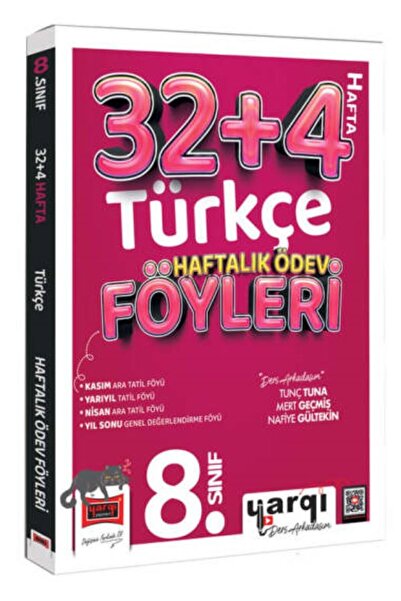 Yargı Yayınları Yargı Ders Arkadaşım 8.Sınıf Türkçe 32+4 Haftalık Ödev Föyleri