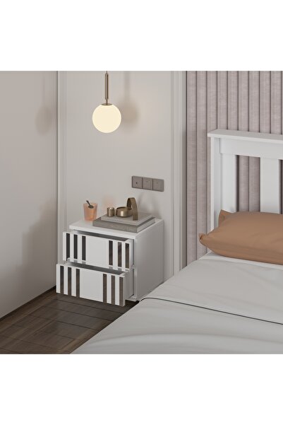 Ninnimo Mdf Beyaz Duvara Monte Komodin DMK1003