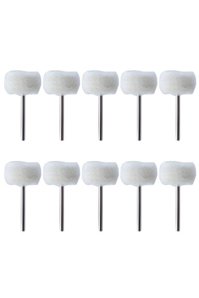 Choice 10Pcs 1-50Pcs Mini Wool Polishing Head 3mm Shank Buffing Wheel Polish ...