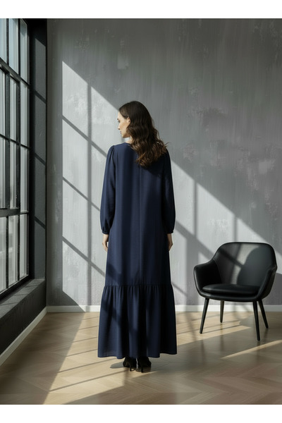 SARE ERKMEN Women's Hijab Dress Long - with Pockets