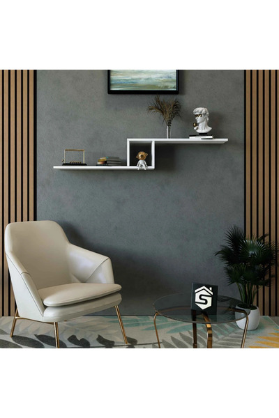 Stylish Home SHRAF-13 White Wall Shelf