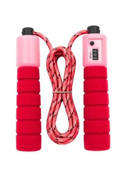 Premium Pink Jumping Rope with Counting Metre – Adjustable High-Quality Skipping Rope