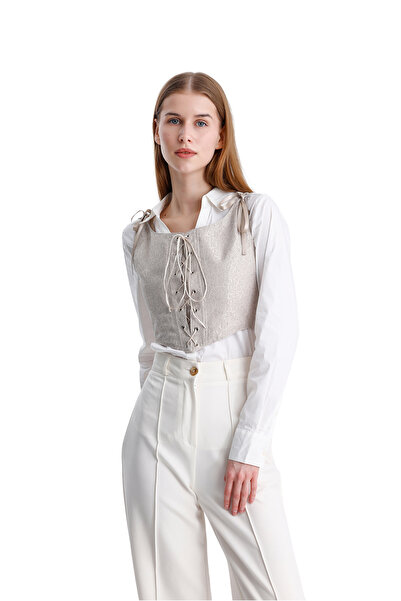 L'Aura Corset Juliet Vintage Stil Gündelik Korse Büstiyer Kurdeleli Askılı Ön...