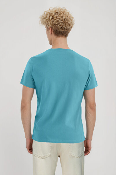 WESTMARK LONDON Light Blue Crew Neck Short Sleeve Men's T-Shirt William