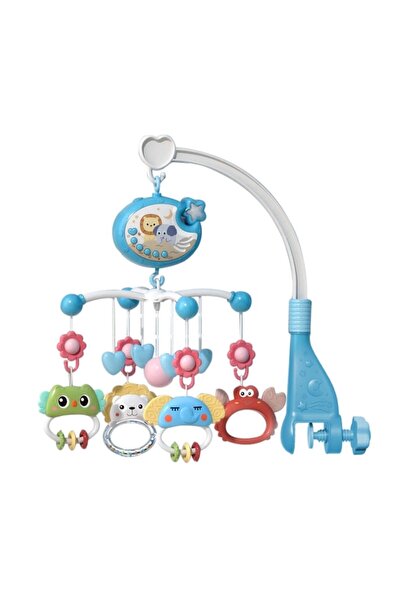 ENAGRO Jucarie bebelus pentru pătuț – Proiector de lumină, rotație la 360°, m...