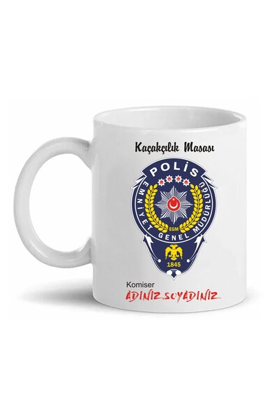 SimArt Design Polis Teşkilatı kişiye özel EGM logolu kupa bardak TRBK201