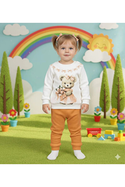 Poppy طقم كاجوال مكون من قطعتين للفتيات الصغيرات مطبوع مناسب للأعمار من 6 إلى...