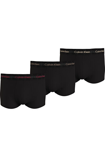 Calvin Klein Men Rumba/White/Safari Logos Cotton Low Rise Trunks Pack of 3